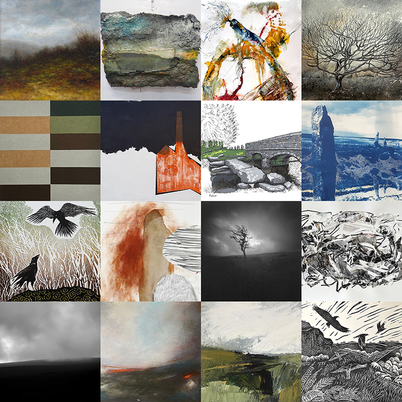 A selection of artworks from the Dartmoor Collective 2024 autumn exhibition in Plymouth