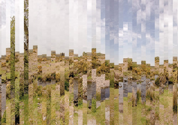 An abstract photograph of Dartmoor by Al Stewart, featured in 'Flow' zine published by The Dartmoor Collective